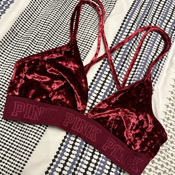 Victoria’s Secret PINK Velvet Triangle Bralette - Picture 6 of 12